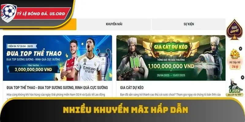 Những ưu đãi siêu hot từ nhà cái